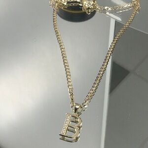 B Initial Necklace